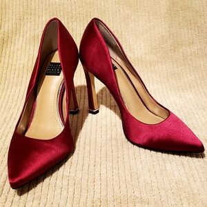 Elegant Pink Satin Heels